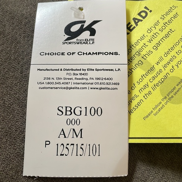 Elite Sportswear Leotard from Rhode Island Invitational NWT size AM - Picture 7 of 7